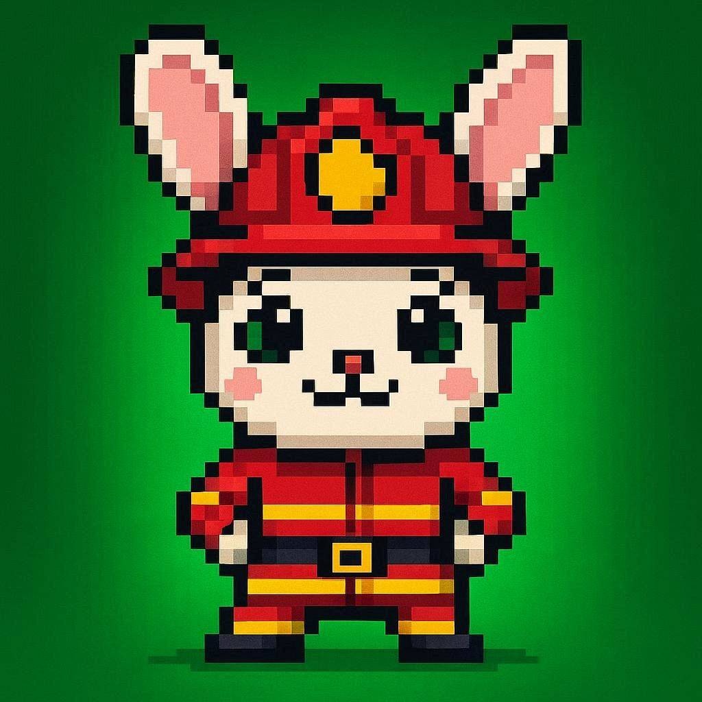 Rabbit Hood Society pixel rabbit #10