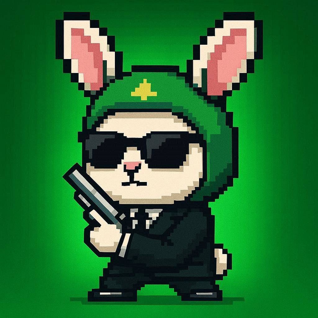 Rabbit Hood Society pixel rabbit #9